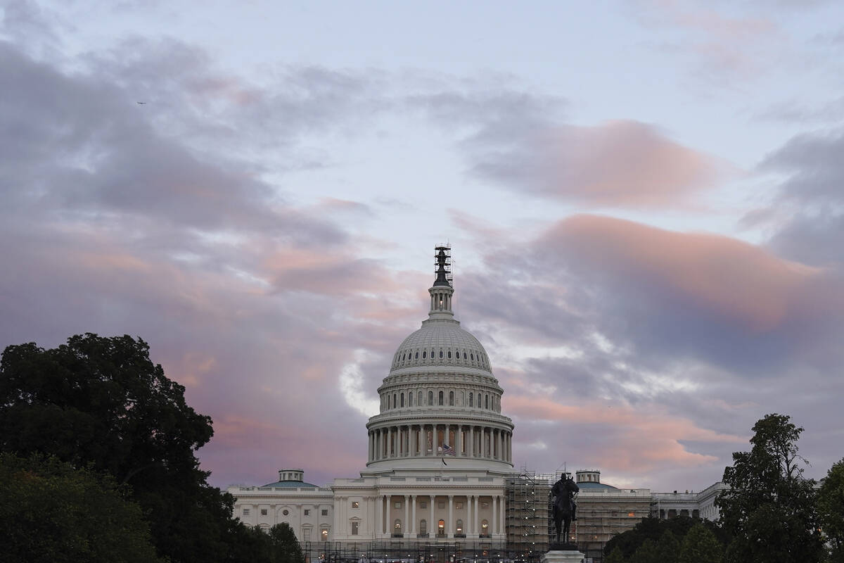 The U.S. Capitol is seen on Monday, Oct. 16, 2023, in Washington. Republicans are heading to th ...