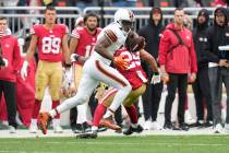 Cleveland Browns wide receiver Amari Cooper (2) carries during the first half of an NFL footbal ...