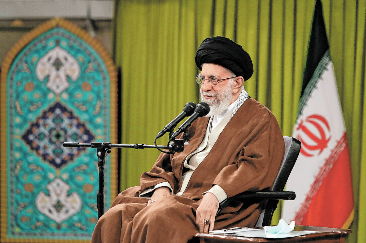 In this picture released by the official website of the office of the Iranian supreme leader, S ...