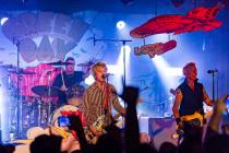 Green Day performs at Fremont County Club in downtown Las Vegas on Thursday, Oct. 19, 2023. (Gr ...
