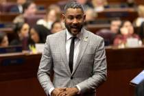 Assemblyman Cameron Miller D-North Las Vegas, is seen during the first day of the Legislature i ...