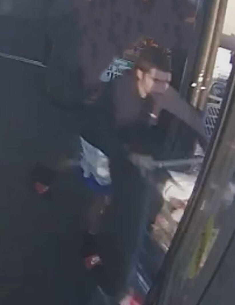 The suspect in an assault on Thursday, Oct. 19, 2023, is a white or Hispanic man about 5-foot-8 ...