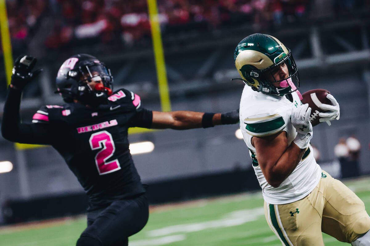 Colorado State running back Avery Morrow (25) runs the ball into the end zone for a touchdown a ...