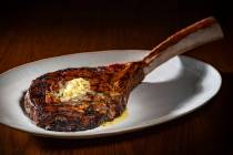 An Australian wagyhu tomahawk steak from Nicco's Prime Cuts & Fresh Fish, the flagship restaura ...