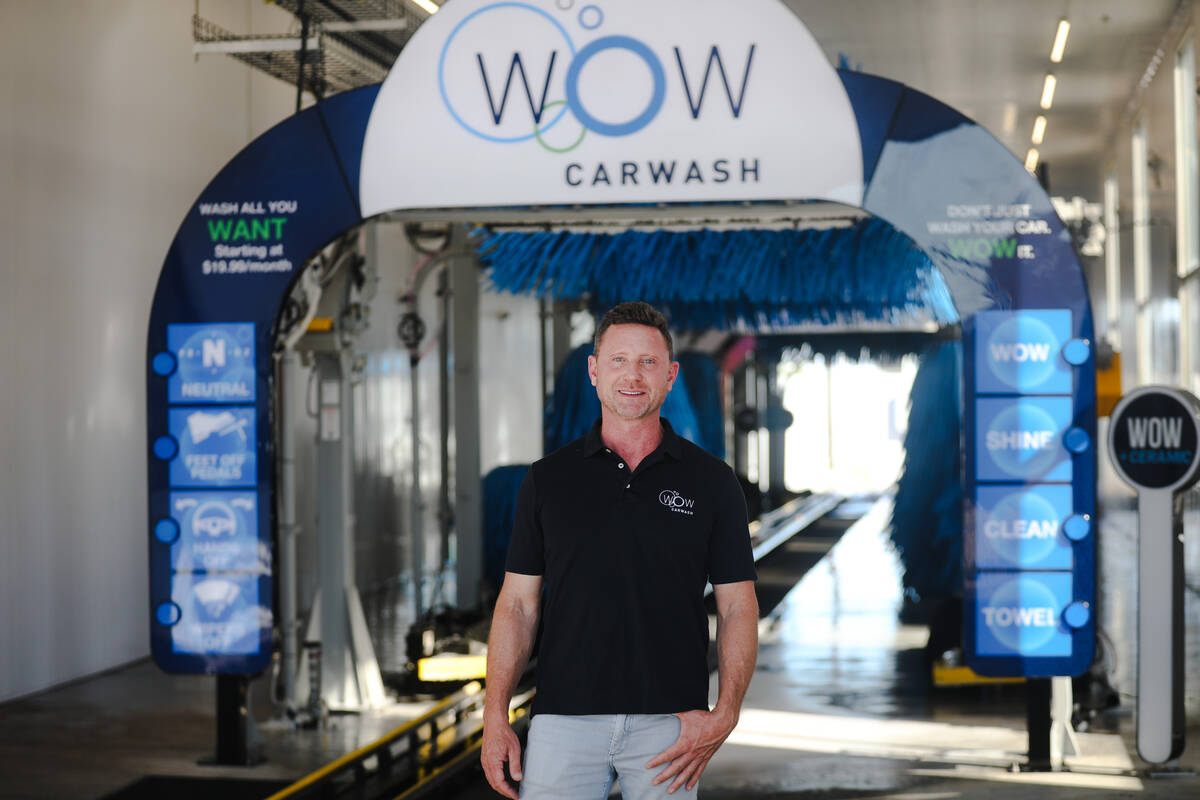 Co-founder Scott Wainwright at the Wow Carwash location on Pecos Road in Las Vegas, Tuesday, Oc ...