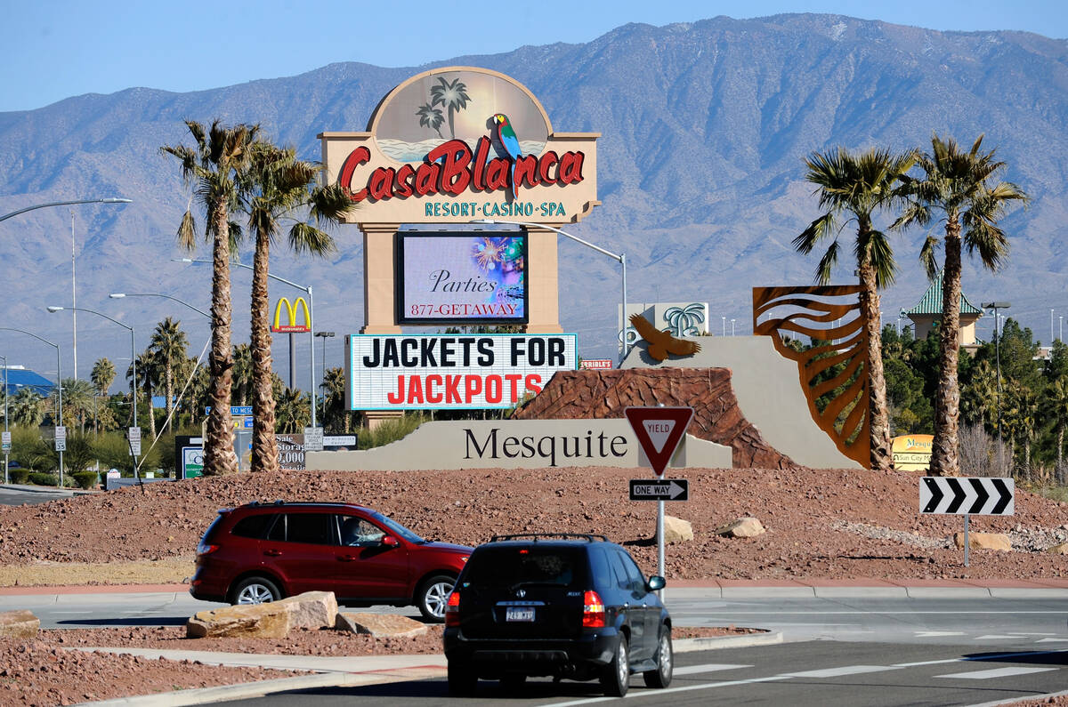 The Casablanca hotel-casino sign is seen in 2013 in Mesquite. (David Becker/Las Vegas Review-Jo ...