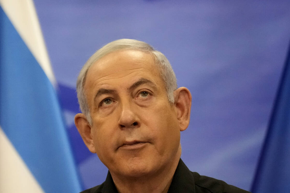 Israeli Prime Minister Benjamin Netanyahu attends a joint press conference with French Presiden ...