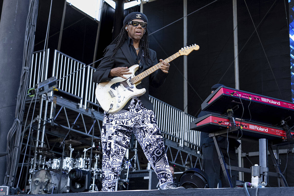 Nile Rodgers of Nile Rodgers & Chic performs on day two of the BottleRock Napa Valley Music ...