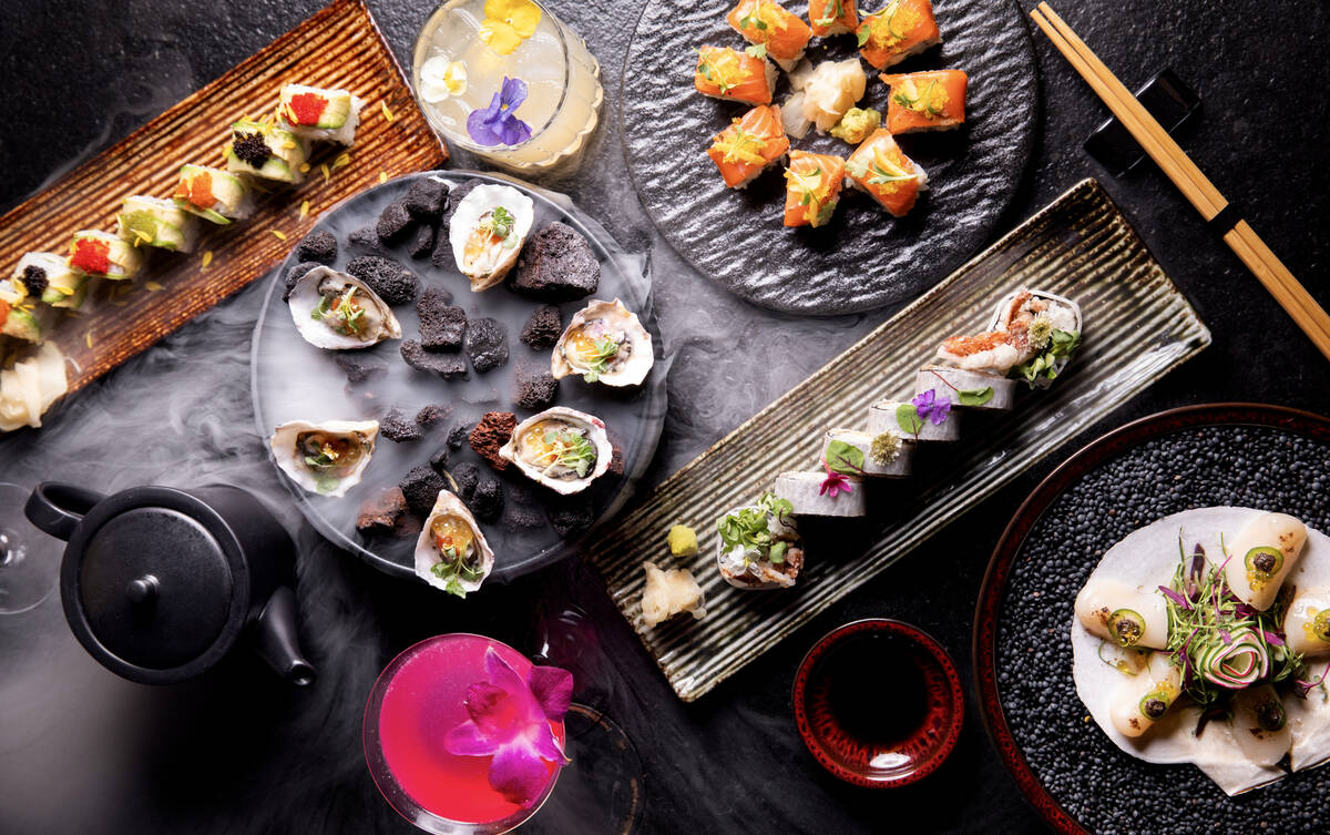 Luxe seafood is being offered at Kusa Nori in Resorts World on the Strip for the inaugural 2023 ...