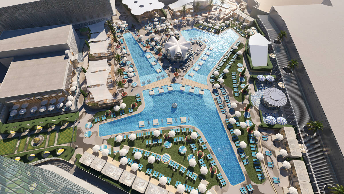 An artist's rendering of Fontainebleau Las Vegas, a 67-story hotel-casino being built on the no ...