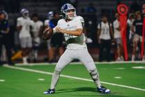 Green Valley quarterback Jack Thow throws the ball during a game against Foothill at Foothill H ...