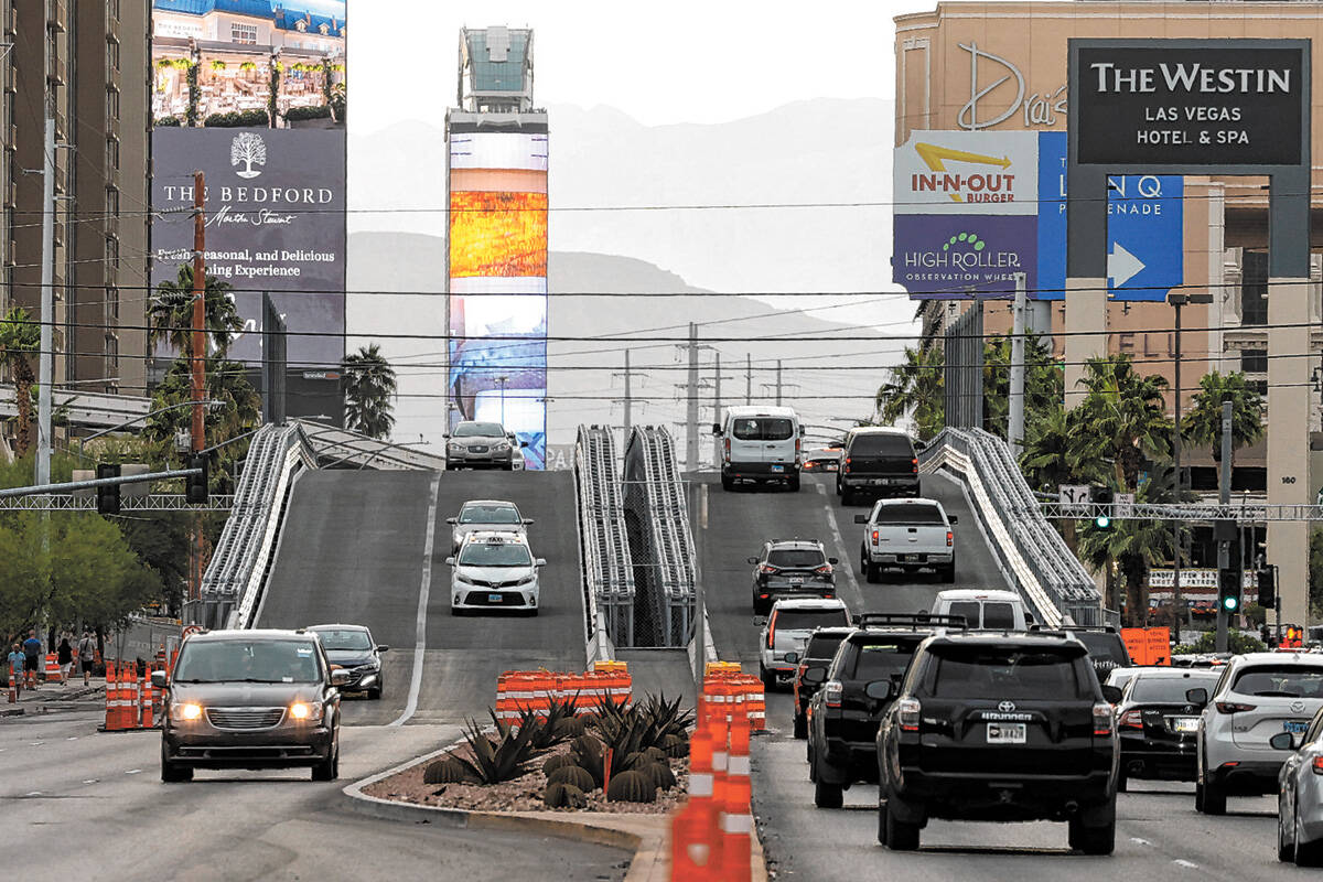 Las Vegas Grand Prix Flamingo bridge installation complete