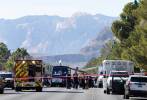 Armed man dies after being struck by police vehicle; woman fatally stabbed