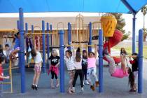 The playground at Helen Smith Elementary School in Las Vegas Friday, April 5, 2019. (K.M. Canno ...