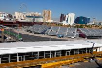 Las Vegas Paving laying down the final stretches of leveling course before  beginning the race surface for Formula One's LV race. — To…