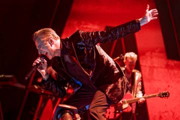 Dave Gahan of Depeche Mode performs on Wednesday, April 5, 2023, at the United Center in Chicag ...