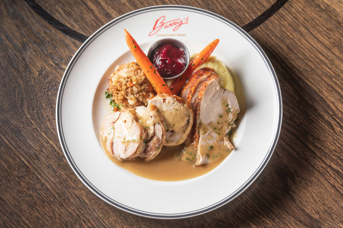 Barry's Downtown Prime in Circa Resort in downtown Las Vegas counts an organic turkey dinner am ...