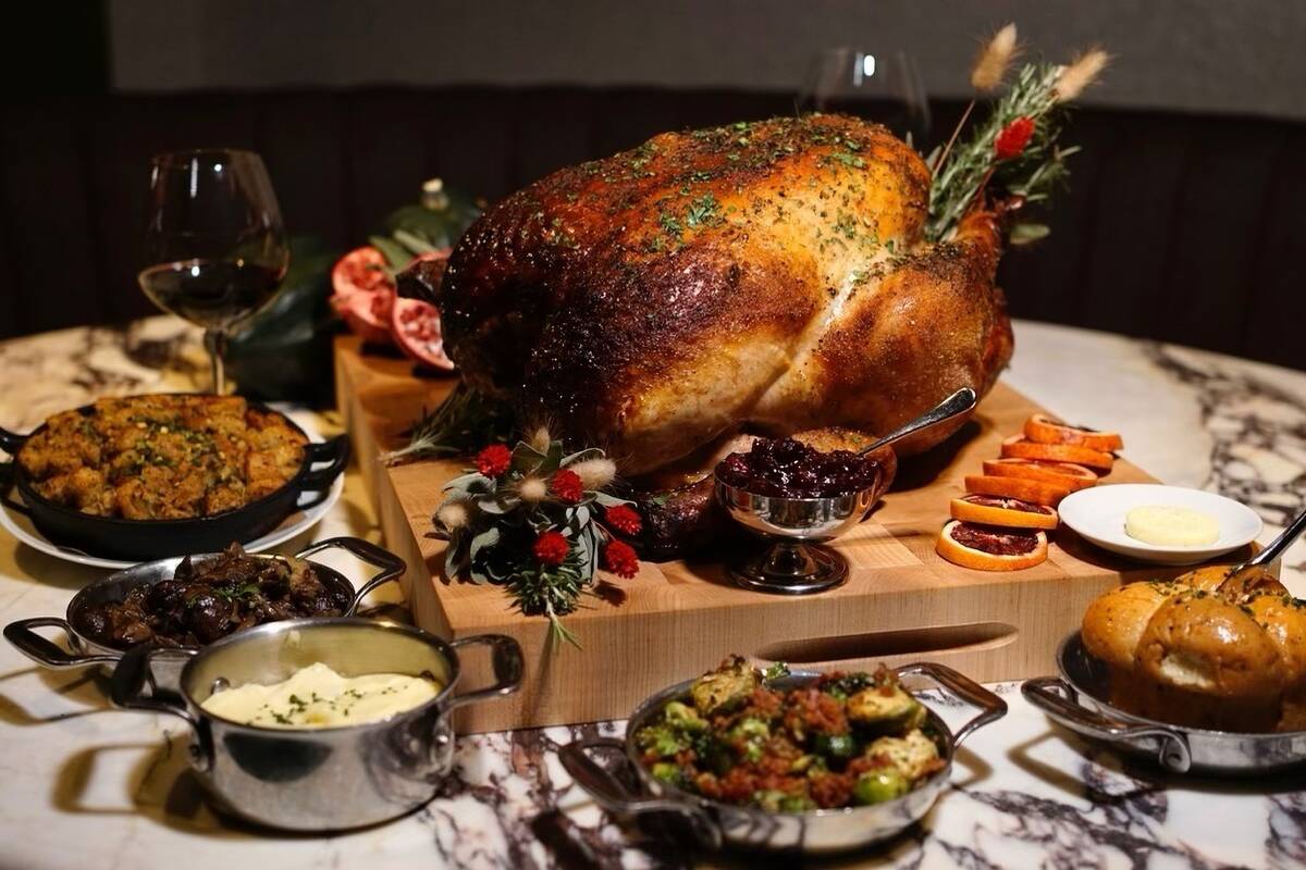 Carversteak in Resorts World on the Las Vegas Strip counts a Diestel organic turkey dinner amon ...