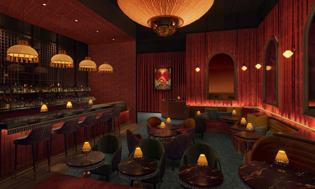 A rendering of Chez Bippy, a speakeasy opening in November 2023 inside Luchini at MGM Grand on ...