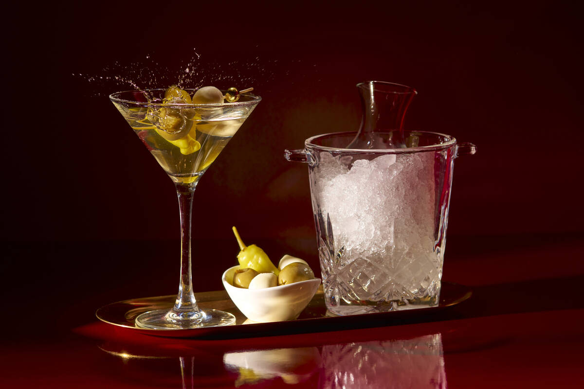 A Martini Classico from Chez Bippy, a speakeasy opening in November 2023 inside Luchini at MGM ...