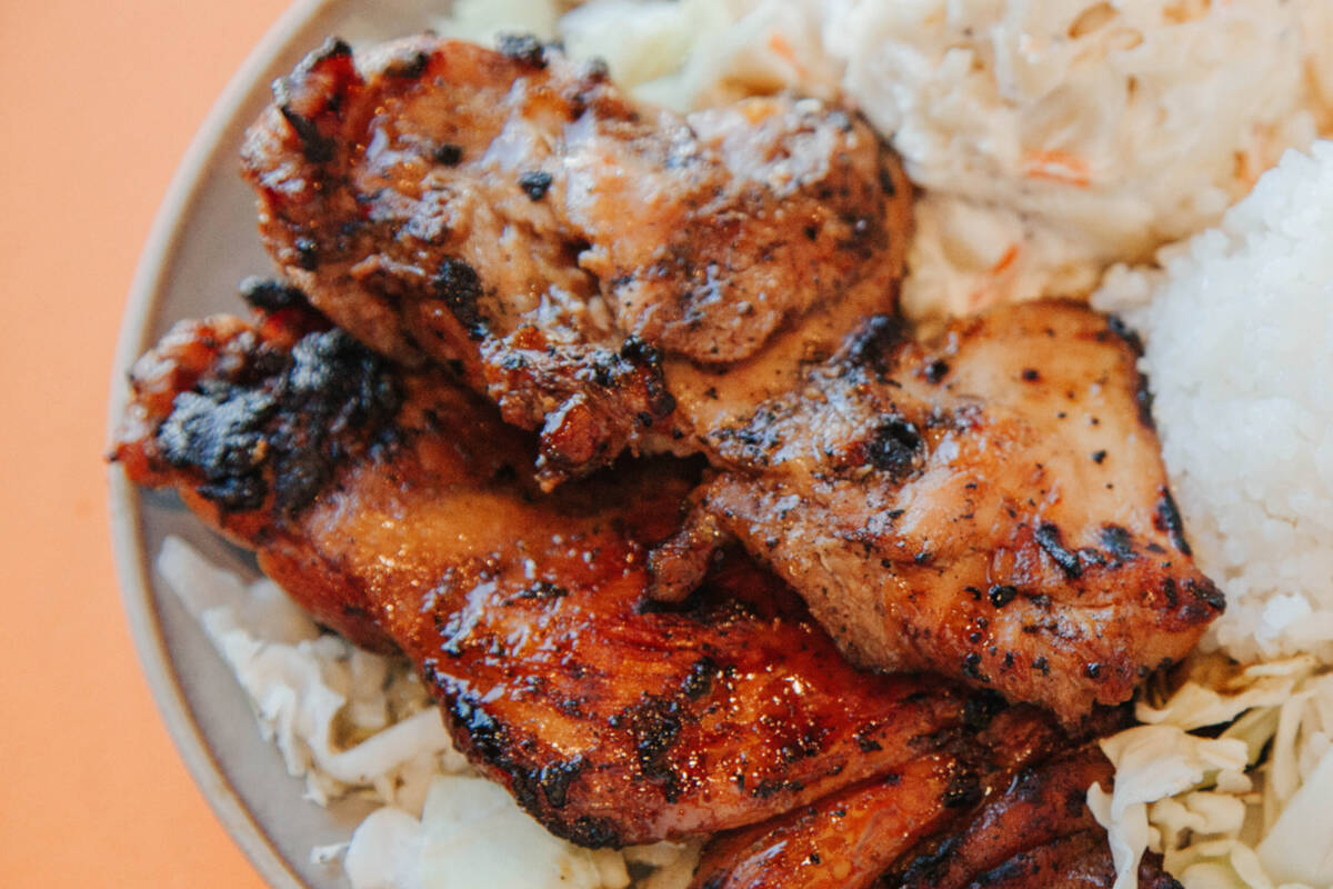 A teriyaki chicken plate lunch from Mo' Bettahs, the chain of Hawaiian restaurants that is set ...