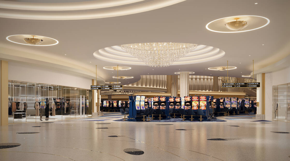 A rendering of the casino floor at the Fontainebleau Las Vegas. (Fontainebleau Development)