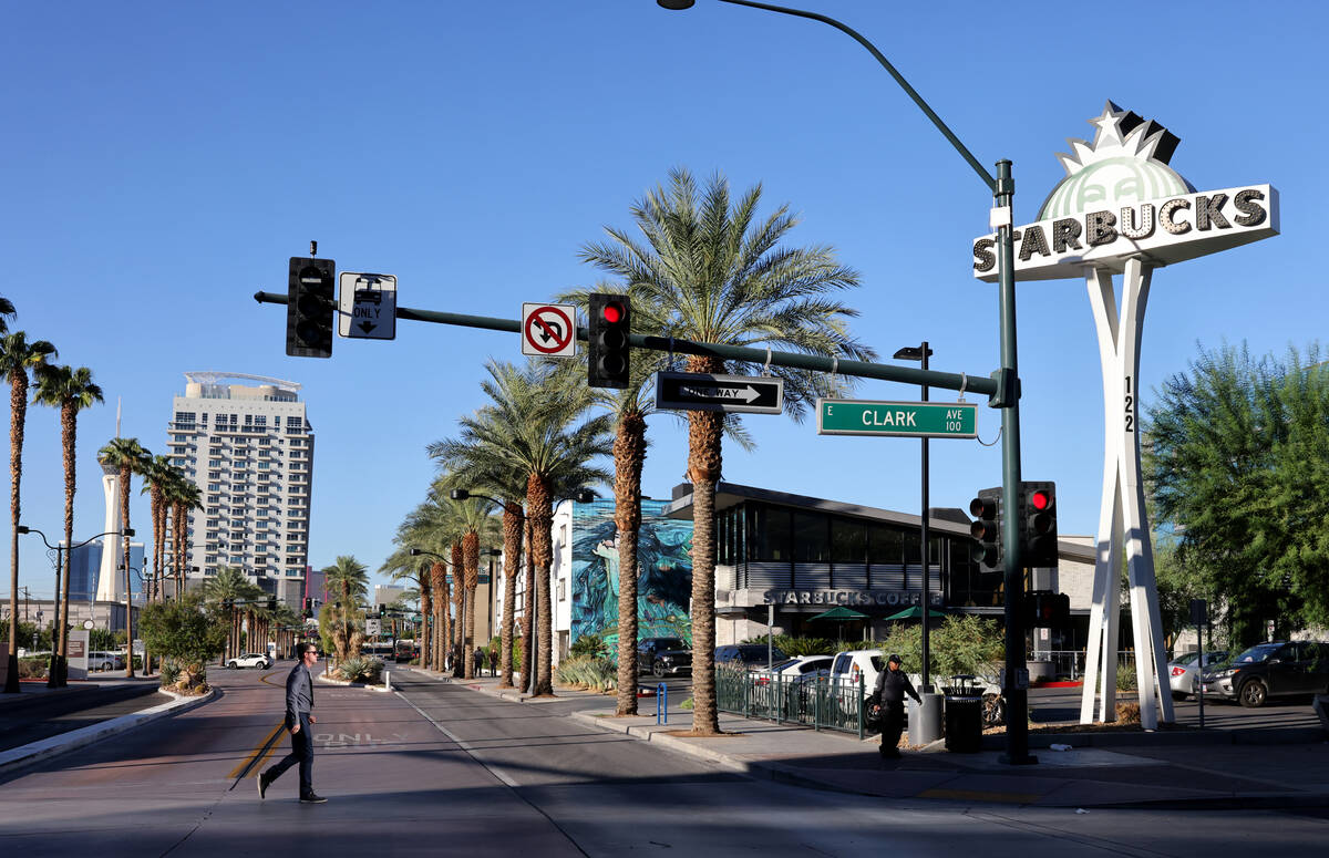 Foot traffic has returned to downtown Las Vegas at a rate higher than the pandemic, the only ci ...