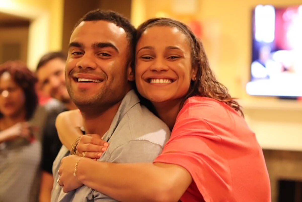 NFL player Solomon Thomas with his sister Ella in an undated photo. Ella Thomas died by suicide ...