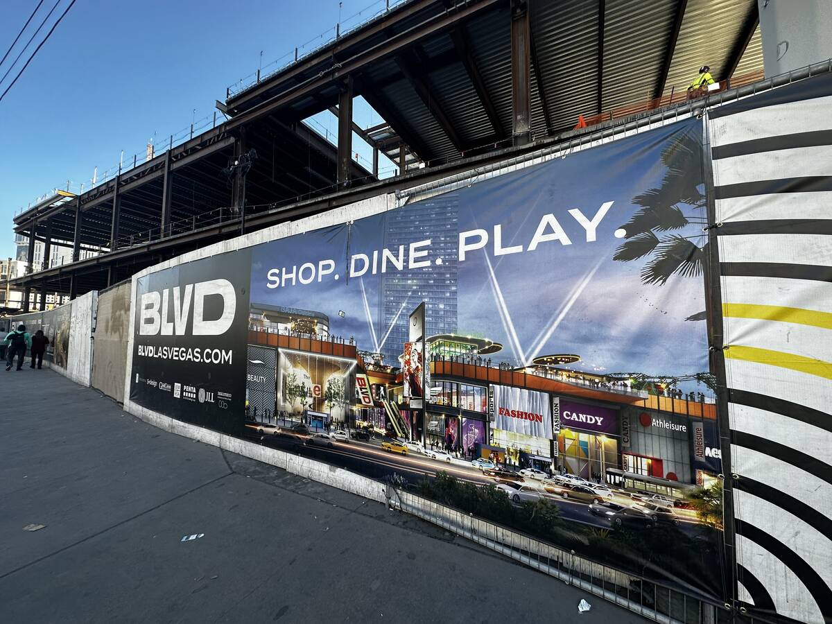 Construction is well under way for the BLVD retail project on the Las Vegas Strip. Nov. 2, 2023 ...