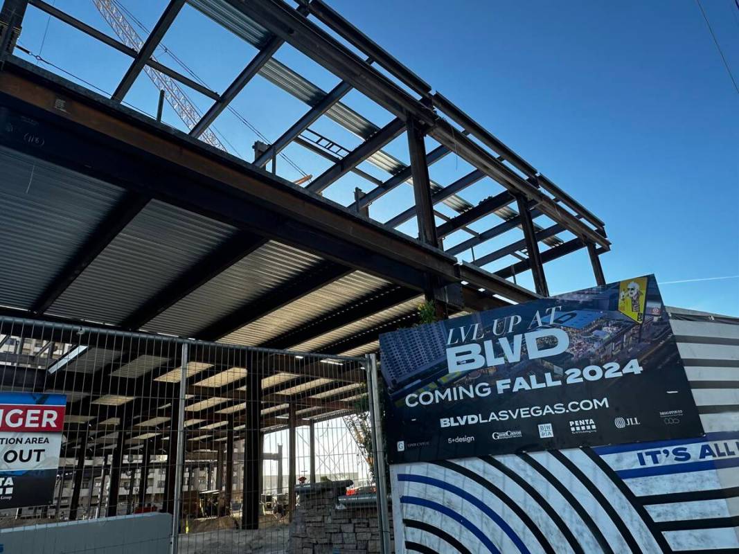 Construction is well under way for the BLVD retail project on the Las Vegas Strip. Nov. 2, 2023 ...