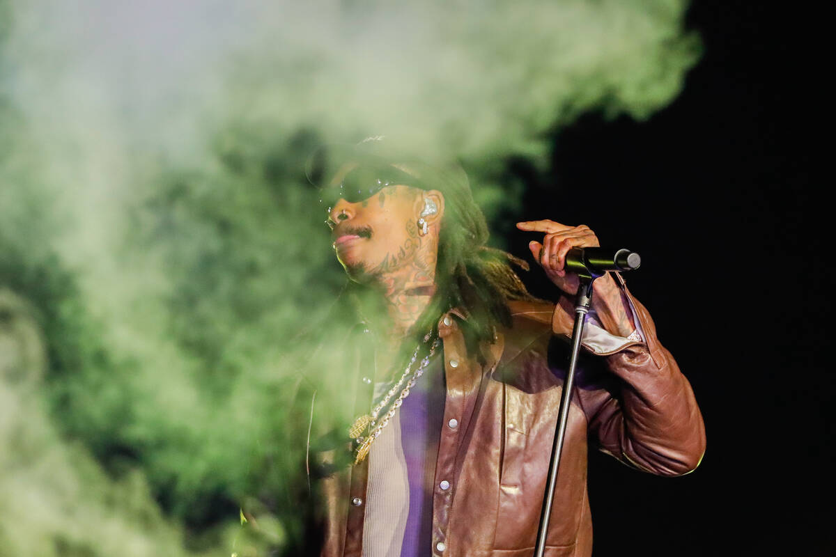 Wiz Khalifa performs at the 2023 SEMA Fest on Friday, Nov. 3, 2023 in Las Vegas. (Daniel Pearso ...
