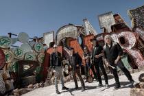 The Scorpions, shown at Neon Museum in Las Vegas, are returning to the Planet Hollywood headlin ...