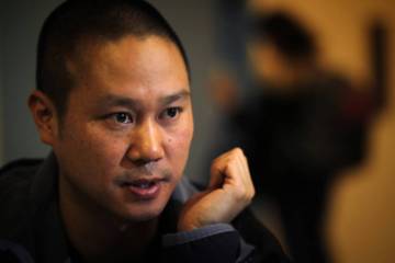 Tony Hsieh speaks during an interview in Las Vegas in 2012. (Las Vegas Review-Journal)