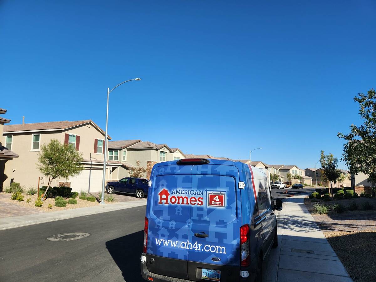 In North Las Vegas, the sight of American Homes 4 Rent trucks in various neighborhoods is a dai ...