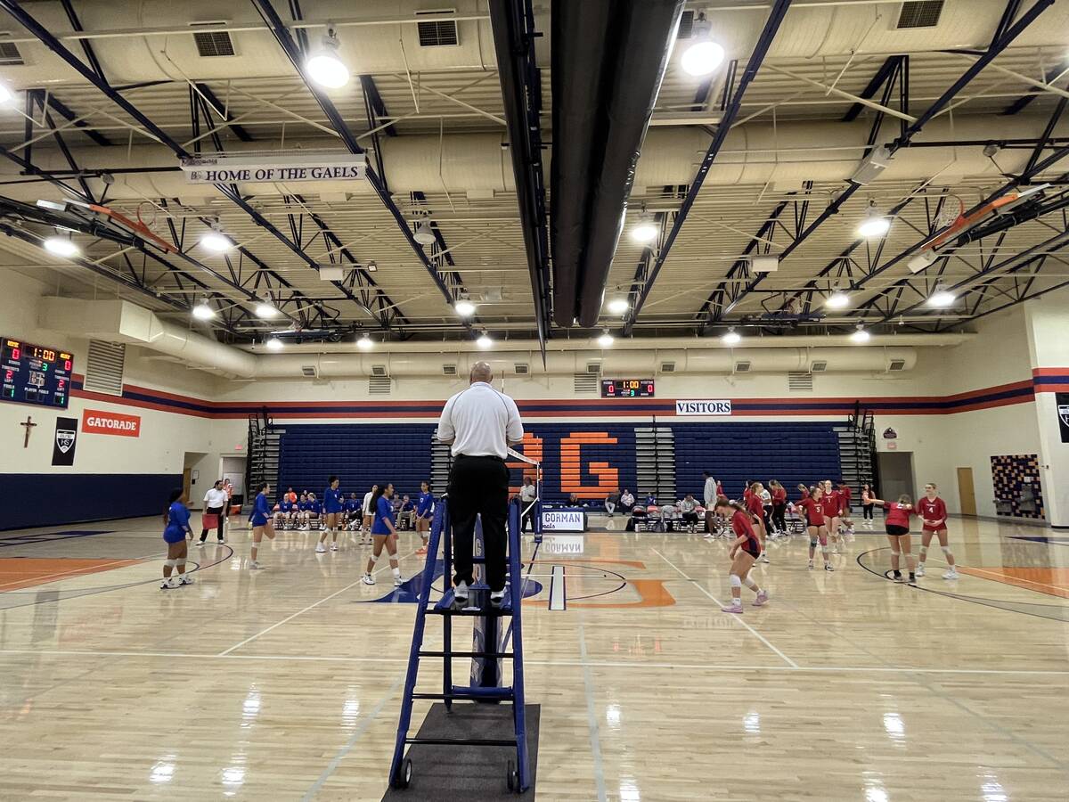 Coronado and Bishop Gorman's girls volleyball teams play during the Class 5A Southern Region ti ...