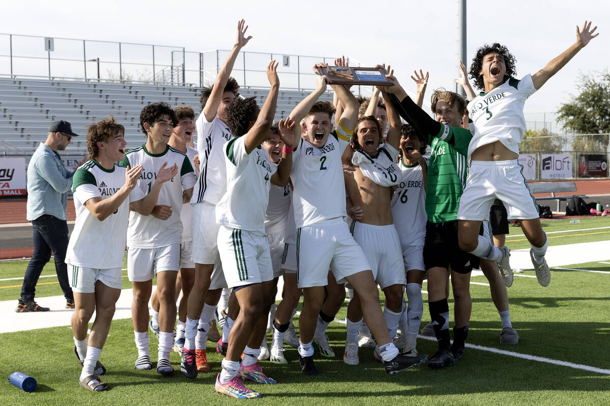 during the second half of a Class 5A Southern Region boys soccer final game on Saturday, Nov. 4 ...