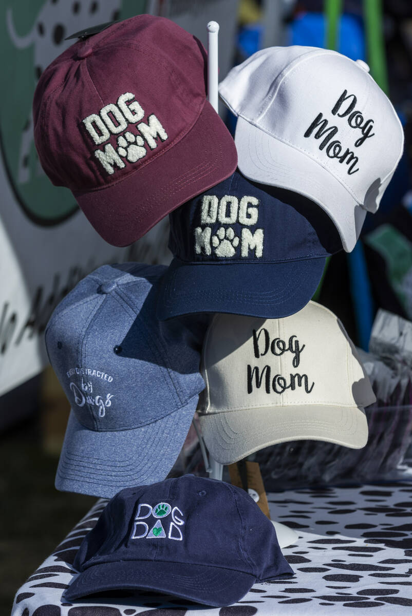 Lots of dog related merchandise is for sale during Paws in the Park at the Desert Breeze Soccer ...