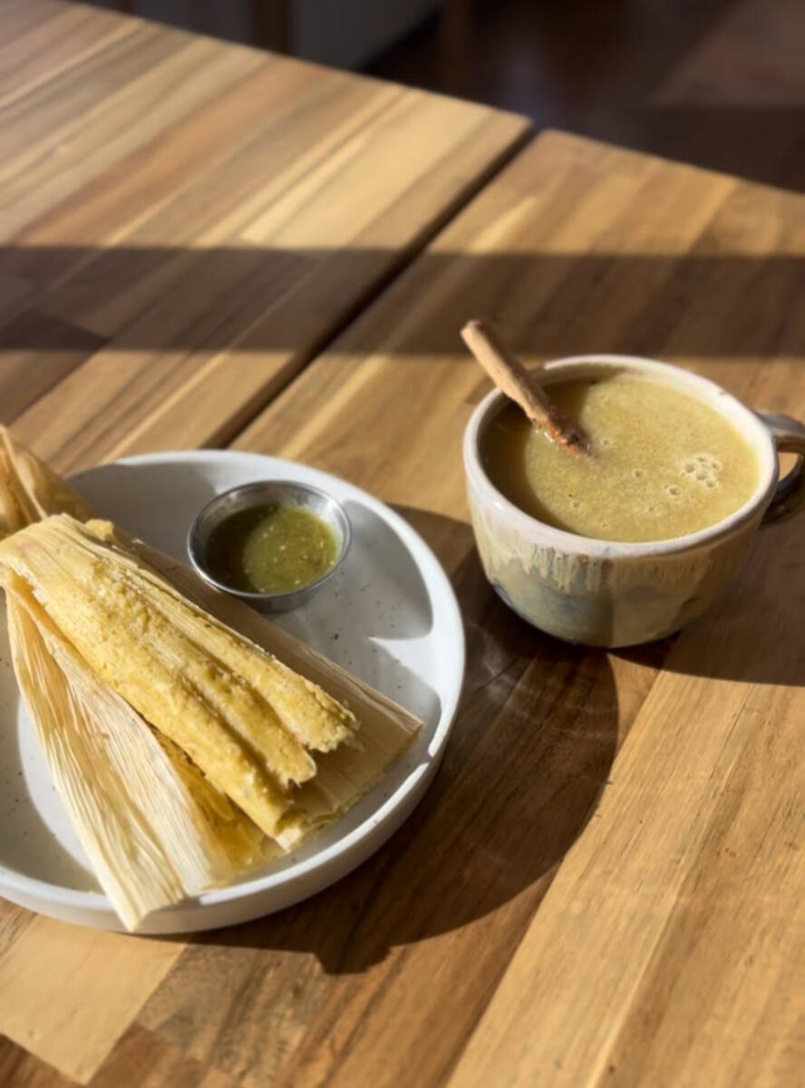 Tamales and atole, two specials being offered for the holidays in 2023 at Milpa Mexican restaur ...