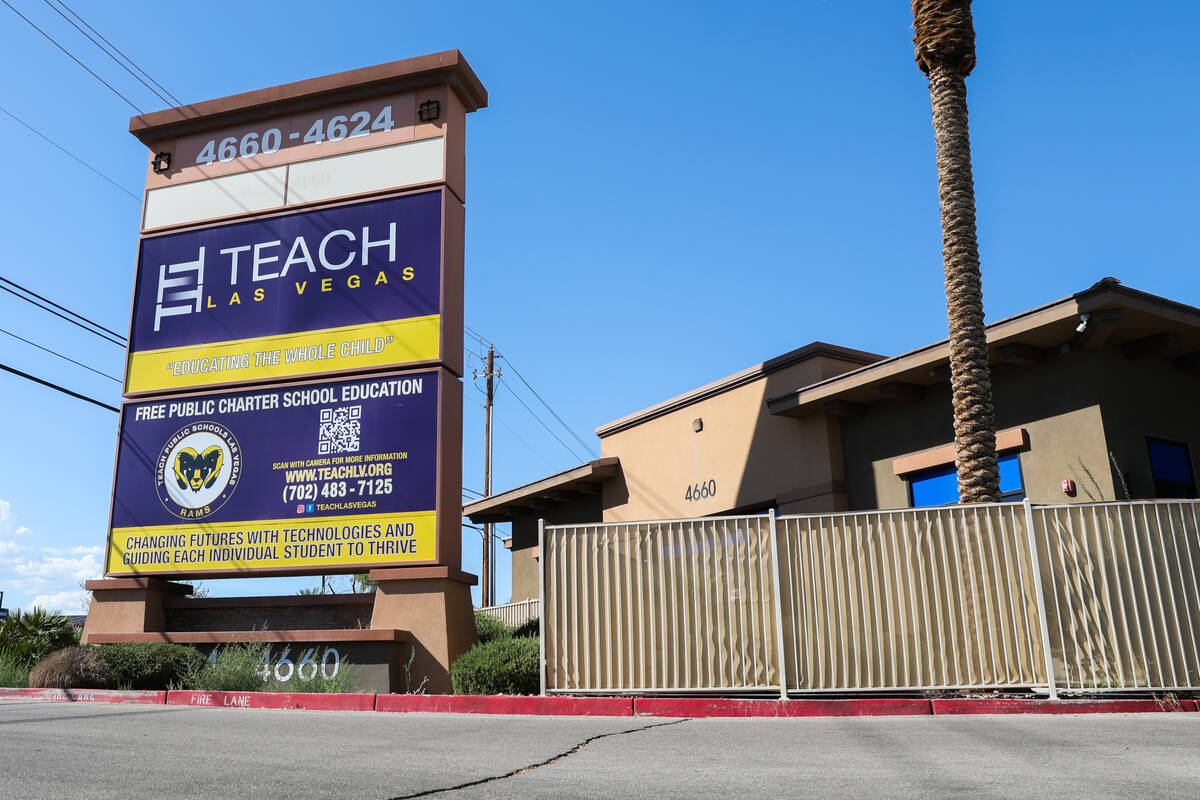 TEACH Las Vegas Charter School as seen on Sunday, Oct. 8, 2023 in Las Vegas. (Daniel Pearson/La ...