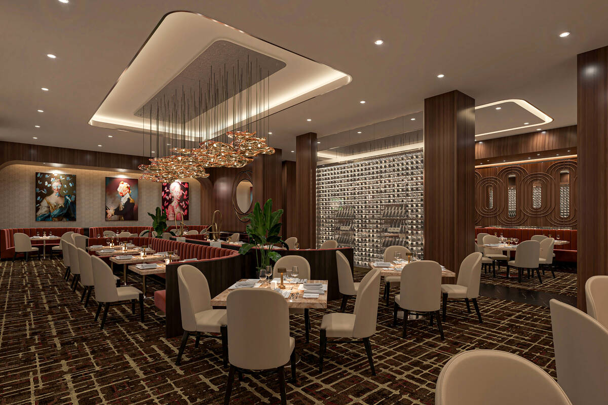 The dining room at William B's Steakhouse opening Nov. 8, 2023, in Suncoast Hotel and Casino in ...