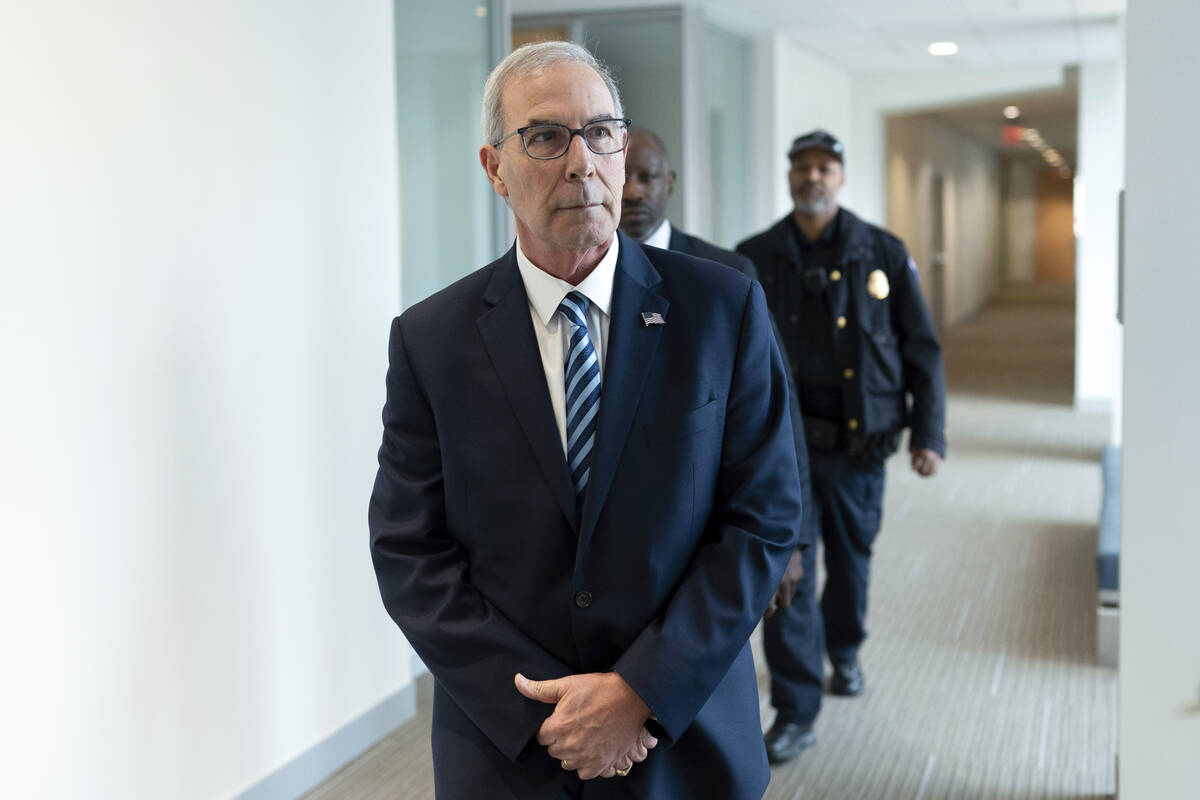 U.S. Attorney David Weiss, arrives for an interview before members of the House Judiciary Commi ...