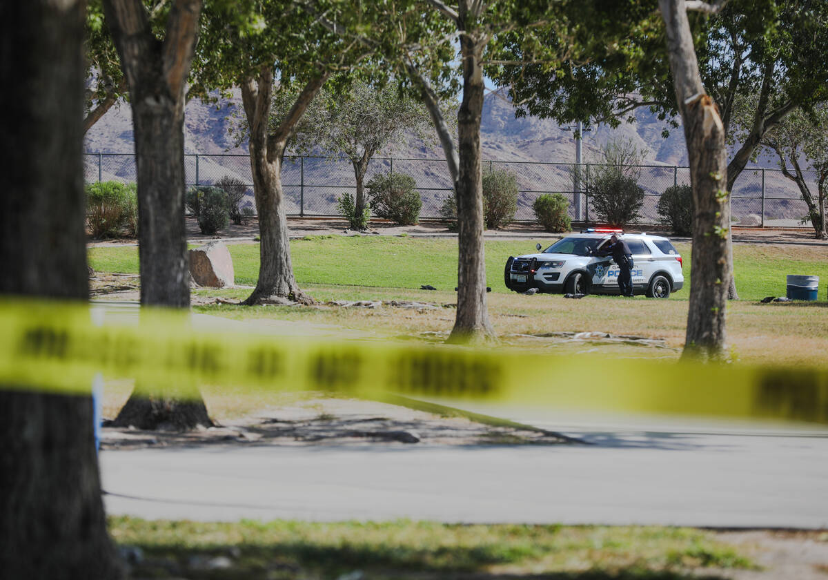 The scene where police are investigating a dead body found on the shared-use athletic fields be ...