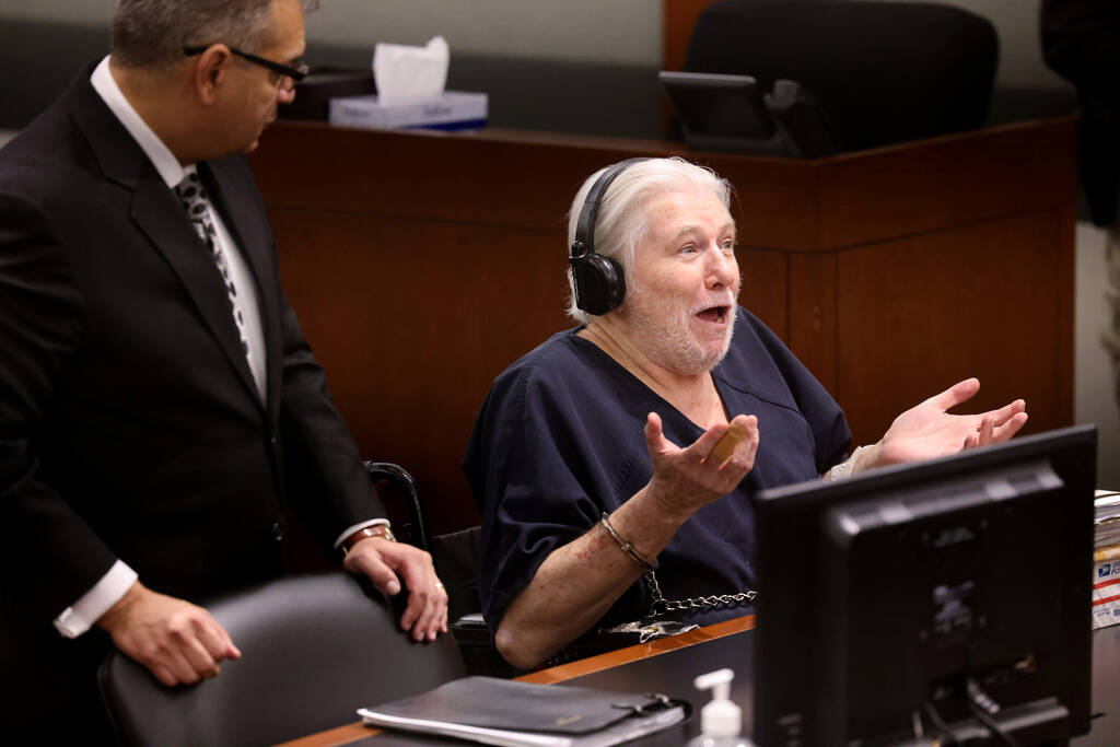 Thomas Randolph speaks to the judge in court at the Regional Justice Center in Las Vegas Tuesda ...