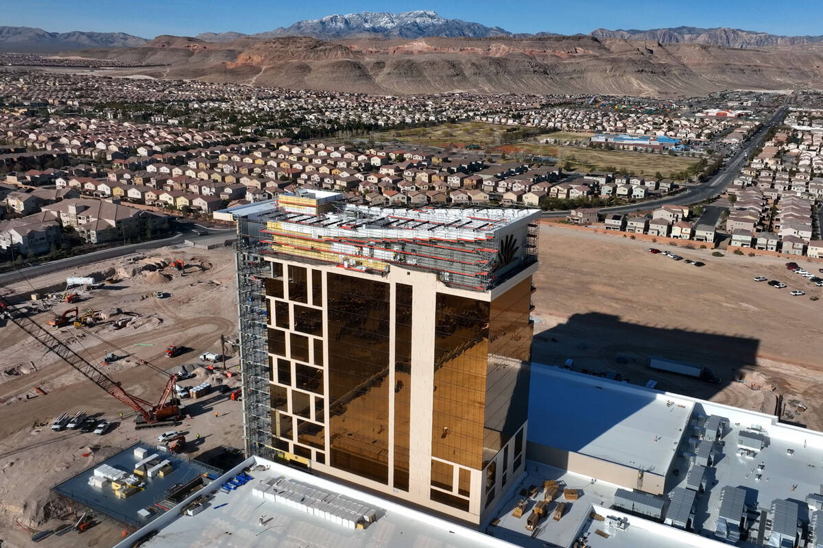 Construction work on Station Casinos' Durango resort project in the southwest valley, on Monday ...