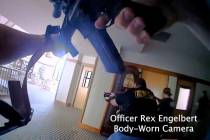 This image provided by Metropolitan Nashville Police Department shows bodycam footage of police ...
