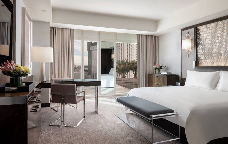 A newly redesigned guest room at the Waldorf Astoria Las Vegas. (Courtesy of Waldorf Astoria)