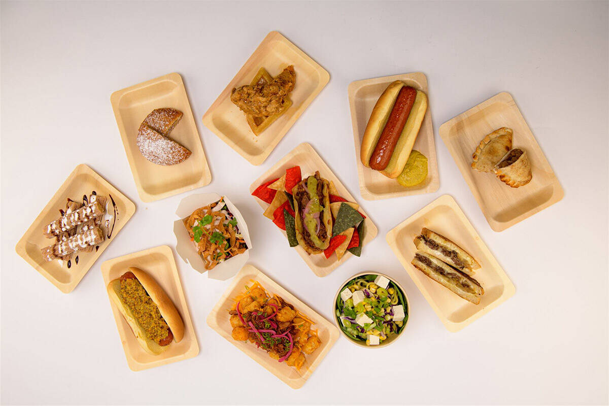 An overview of the 10 different food items that Wolfgang Puck Catering will be serving during t ...