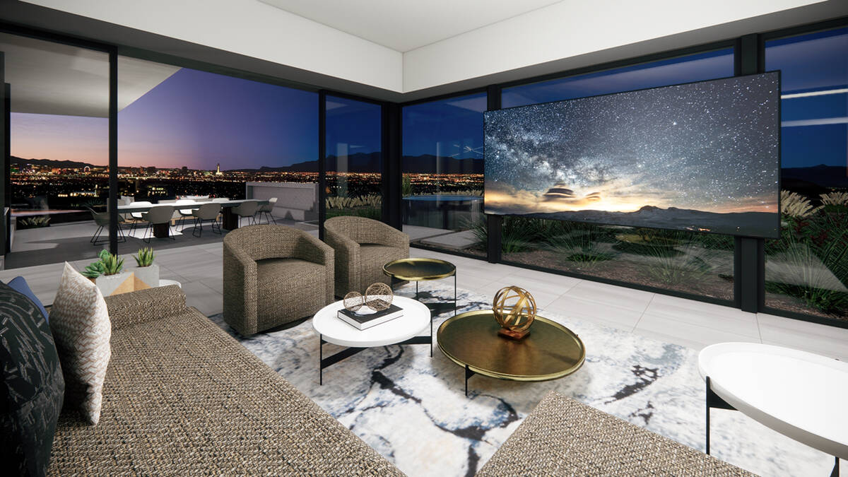 The media room. (Douglas Elliman of Las Vegas)