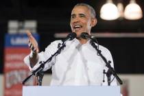 Former President Barack Obama. (Benjamin Hager Las Vegas Review-Journal)