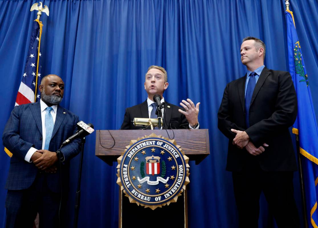Spencer Evans, special agent in charge of the Las Vegas Federal Bureau of Investigation office, ...